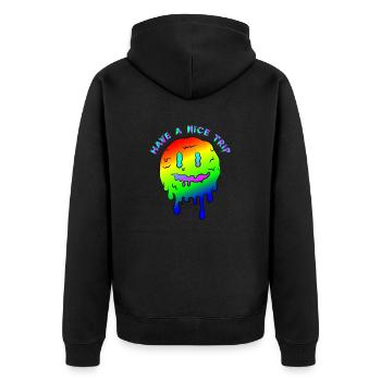 Have a nice Trip by The Manzanita ́s - Unisex Premium Organic Zip Hoodie - black - Back - Nico (187cm)