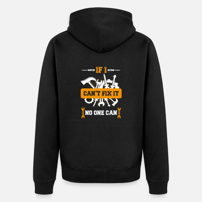 Handwerker DIY - Unisex Premium Bio Zip Hoodie - Schwarz
