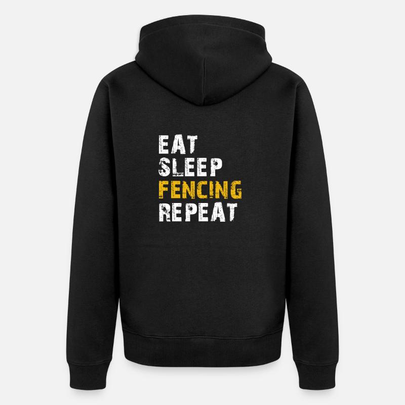manger du sommeil Clôture - Veste à capuche bio Premium Unisexe - noir