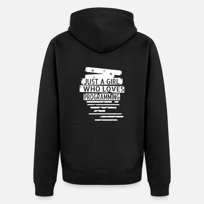 internet coding engineer - Unisex Premium Bio Zip Hoodie - Schwarz