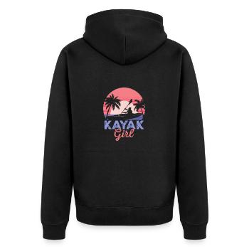 Kayak Fille Canoë Kayak Drôle d’Aviron - Veste à capuche bio Premium Unisexe - noir - Dos - Nico (187cm)