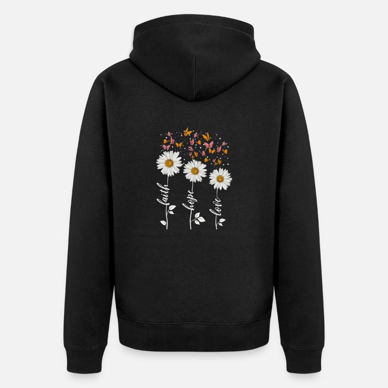 foi espérance amour - Veste à capuche bio Premium Unisexe - noir