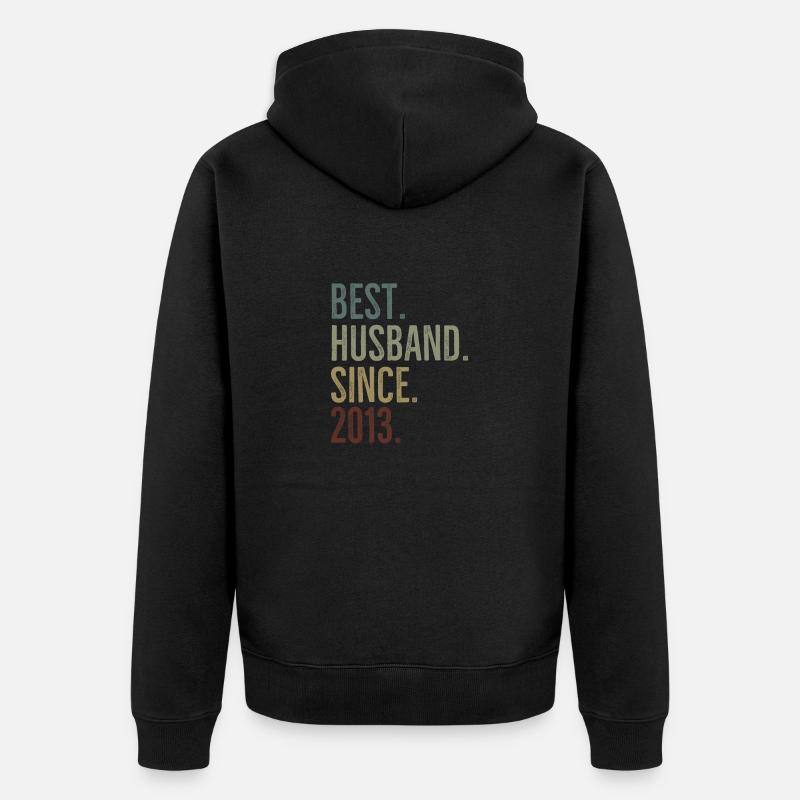 Meilleur mari depuis 2013 - Veste à capuche bio Premium Unisexe - noir
