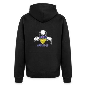 DRAPEAU AMAZIGH BANDANS Z IMAZIGHEN4 - Veste à capuche bio Premium Unisexe - noir - Dos - Nico (187cm)