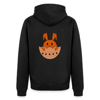 Lapin de Pâques - Veste à capuche bio Premium Unisexe - noir - Dos - Nico (187cm)