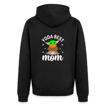 meilleure maman. idée cadeau fête des mères et fête des mères - Veste à capuche bio Premium Unisexe - noir - Dos - Nico (187cm)