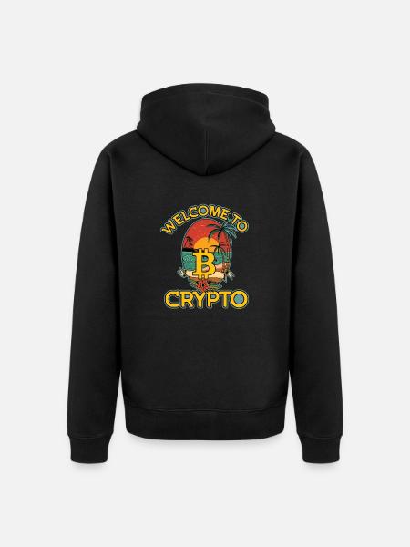 Welcome to Crypto, Bitcoin Summer - Unisex Premium Organic Zip Hoodie - black