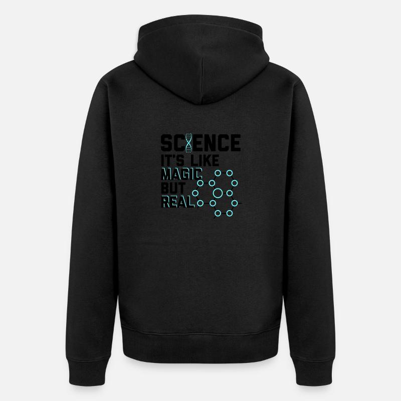 Magie de la science - Veste à capuche bio Premium Unisexe - noir