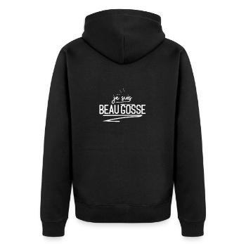 je suis beau gosse - Veste à capuche bio Premium Unisexe - noir - Dos - Nico (187cm)