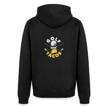 Funny Mexican Dish Favorite Sport Golf - Unisex Premium Organic Zip Hoodie - black - Back - Nico (187cm)