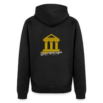 Né pour plaider avocat avocat - Veste à capuche bio Premium Unisexe - noir - Dos - Nico (187cm)