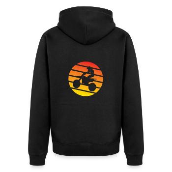 Motocross Cyclomoteur Moto cadeau moto - Veste à capuche bio Premium Unisexe - noir - Dos - Nico (187cm)