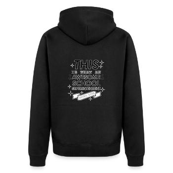 Super surintendant d’école cool drôle cadeaux - Veste à capuche bio Premium Unisexe - noir - Dos - Nico (187cm)