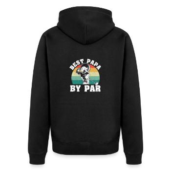 Drôle fête des pères Golfeur Grand-père Meilleur père - Veste à capuche bio Premium Unisexe - noir - Dos - Nico (187cm)
