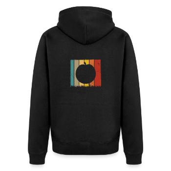 Apricot Fruit Lover Retro Veggie Diet Idée cadeau - Veste à capuche bio Premium Unisexe - noir - Dos - Nico (187cm)