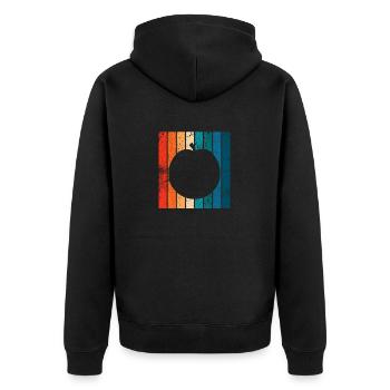 Apricot Fruit Lover Retro Veggie Diet Idée cadeau - Veste à capuche bio Premium Unisexe - noir - Dos - Nico (187cm)