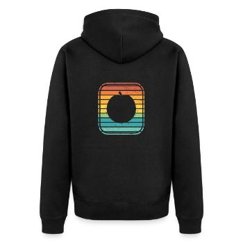 Apricot Fruit Lover Retro Veggie Diet Idée cadeau - Veste à capuche bio Premium Unisexe - noir - Dos - Nico (187cm)