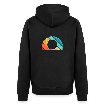 Apricot Fruit Lover Retro Veggie Diet Idée cadeau - Veste à capuche bio Premium Unisexe - noir - Dos - Nico (187cm)