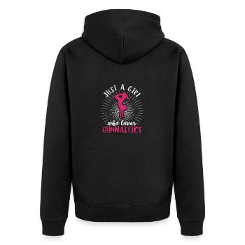 Drôle de gymnaste Art Acrobat Juste une fille qui aime - Veste à capuche bio Premium Unisexe - noir - Dos - Nico (187cm)