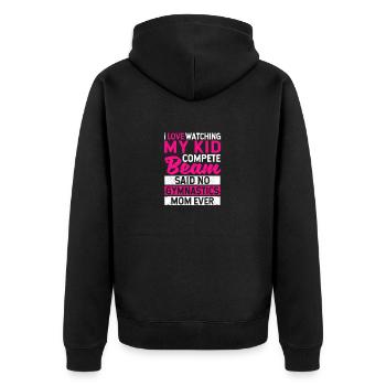 I love my child doing beam gymnastics - Unisex Premium Organic Zip Hoodie - black - Back - Nico (187cm)