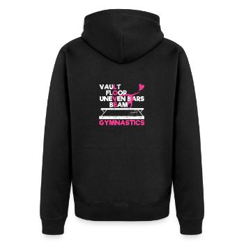 Drôle de gymnaste amateur de sol voûté - Veste à capuche bio Premium Unisexe - noir - Dos - Nico (187cm)