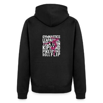 Équipe de gymnastique mignonne Gymnaste drôle - Veste à capuche bio Premium Unisexe - noir - Dos - Nico (187cm)