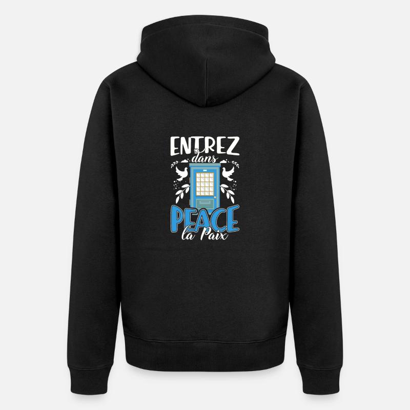 entrez dans la paix - Veste à capuche bio Premium Unisexe - noir