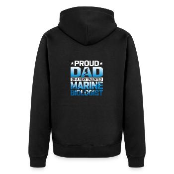 Fier papa d’un biologiste marin scientifique Ocean S - Veste à capuche bio Premium Unisexe - noir - Dos - Nico (187cm)