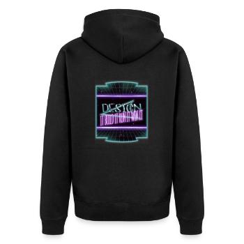 christmas tree build artificial christmas vacation - Unisex Premium Bio Zip Hoodie - Schwarz - Hinten - Nico (187cm)