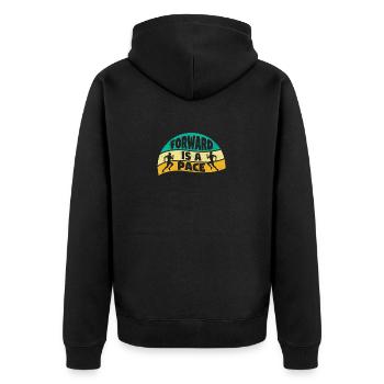 Langsam Laufen Lustig Joggen Marathon Läufer - Unisex Premium Bio Zip Hoodie - Schwarz - Hinten - Nico (187cm)
