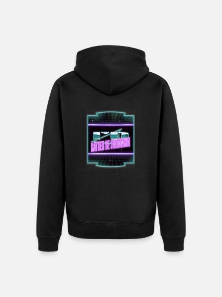 swimming trunks athlete triathlete - Unisex Premium Organic Zip Hoodie - black