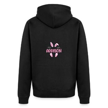 ADDISON Pâques - Veste à capuche bio Premium Unisexe - noir - Dos - Nico (187cm)