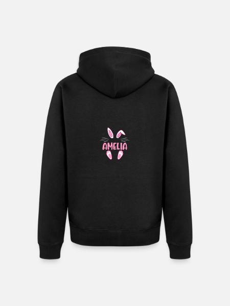 AMELIA Easter - Unisex Premium Organic Zip Hoodie - black