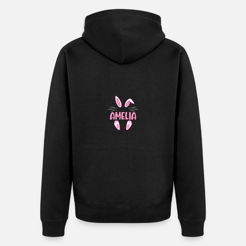 AMELIA Pâques - Veste à capuche bio Premium Unisexe - noir