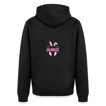 AUBREE Pâques - Veste à capuche bio Premium Unisexe - noir - Dos - Nico (187cm)