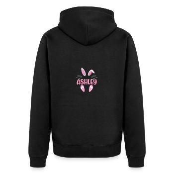 ASHLEY Pâques - Veste à capuche bio Premium Unisexe - noir - Dos - Nico (187cm)