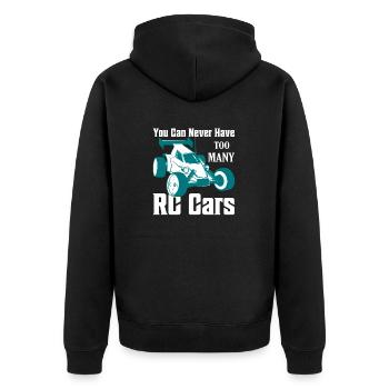 You Can Never Have Too Many RC Cars Model Car - Unisex Premium Organic Zip Hoodie - black - Back - Nico (187cm)