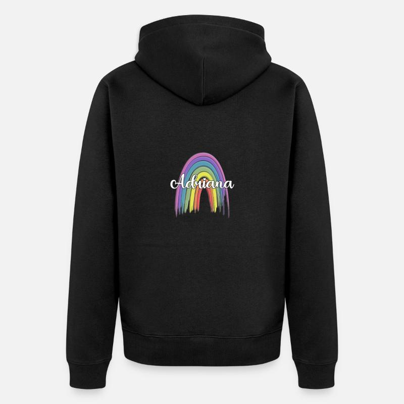 ADRIANA Rainbow Cursive - Veste à capuche bio Premium Unisexe - noir