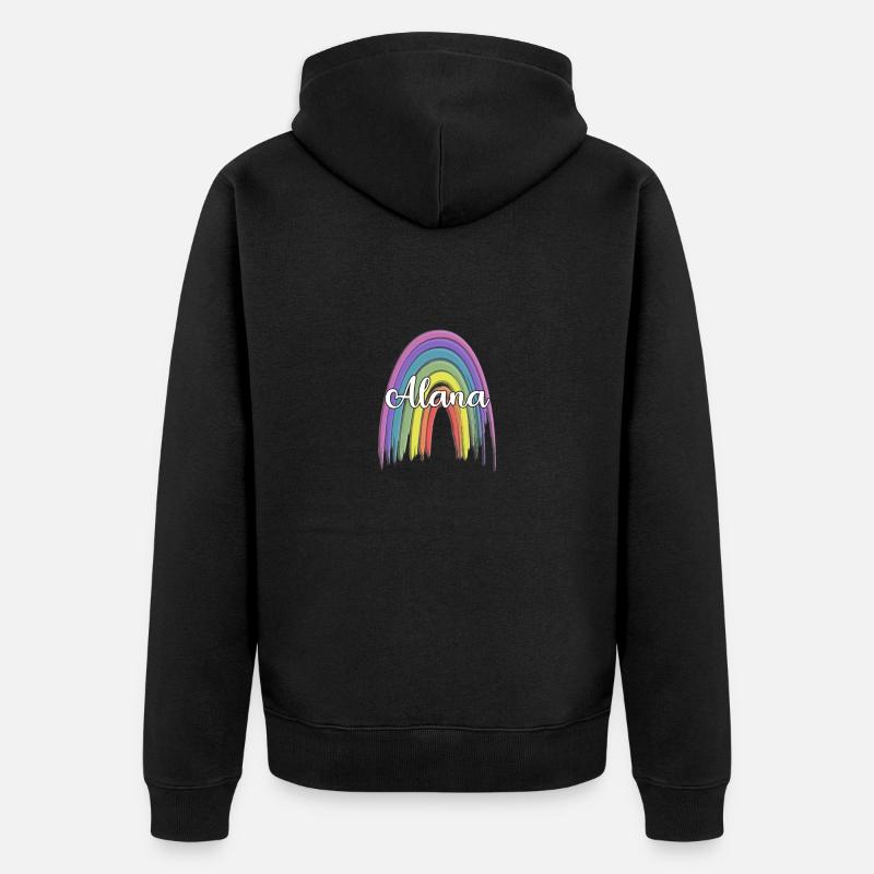 ALANA Rainbow Cursive - Veste à capuche bio Premium Unisexe - noir