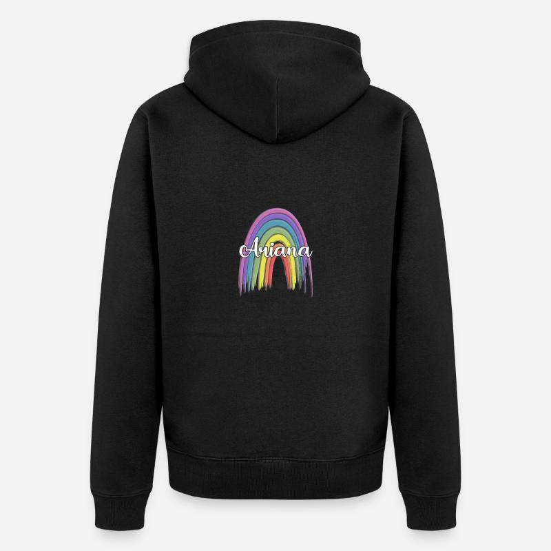 ARIANA Rainbow Cursive - Veste à capuche bio Premium Unisexe - noir