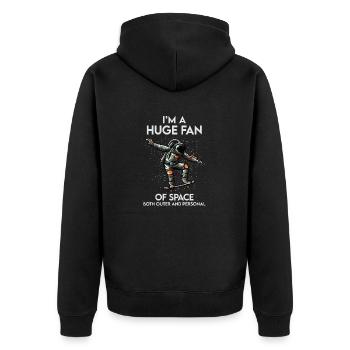 Grand fan de l’espace à la fois astronaute personnel extérieur - Veste à capuche bio Premium Unisexe - noir - Dos - Nico (187cm)