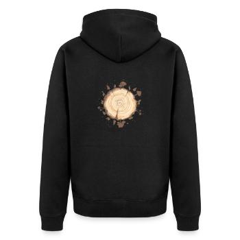 Tag des Planeten Erde und Erde - Unisex Premium Bio Zip Hoodie - Schwarz - Hinten - Nico (187cm)