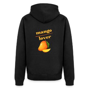 mangolover mangeur de mangue fruit été soleil - Veste à capuche bio Premium Unisexe - noir - Dos - Nico (187cm)