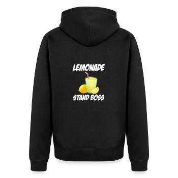 Lemonade Stand Boss - Unisex Premium Organic Zip Hoodie - black - Back - Nico (187cm)