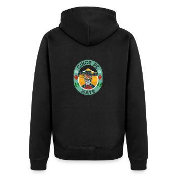 Cinco de Mayo Mexikanischer Feiertag Mexiko 05-05 - Unisex Premium Bio Zip Hoodie - Schwarz - Hinten - Nico (187cm)