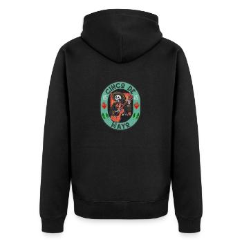 Cinco de Mayo Mexikanischer Feiertag Mexiko 05-05 - Unisex Premium Bio Zip Hoodie - Schwarz - Hinten - Nico (187cm)