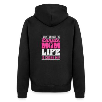 Ich habe mir das Leben einer Karate-Mutter nicht - Unisex Premium Bio Zip Hoodie - Schwarz - Hinten - Nico (187cm)