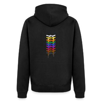 Karate Gürtel Japanische Kampfsportarten Kampf - Unisex Premium Bio Zip Hoodie - Schwarz - Hinten - Nico (187cm)