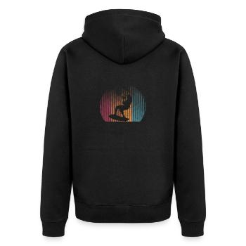 Ailes Foiling Kitesurf Kiteboard Rétro - Veste à capuche bio Premium Unisexe - noir - Dos - Nico (187cm)