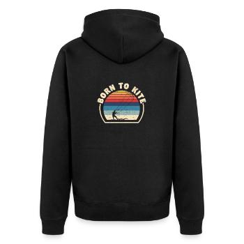 Kiteboarder Kitesurf Kitesurf Kitesurf Coucher de soleil - Veste à capuche bio Premium Unisexe - noir - Dos - Nico (187cm)